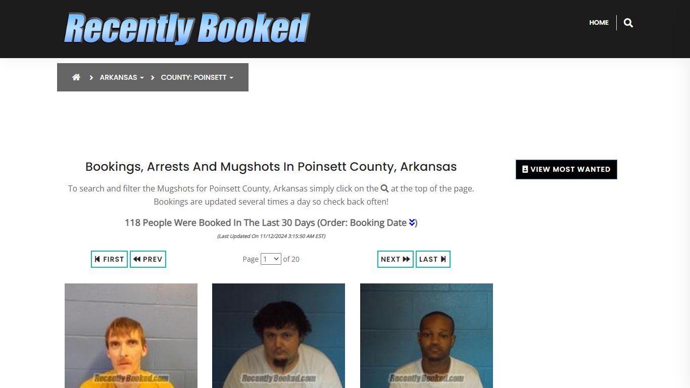 Bookings, Arrests and Mugshots in Poinsett County, Arkansas