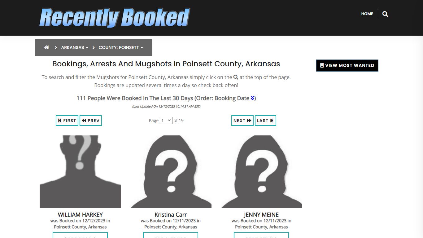 Bookings, Arrests and Mugshots in Poinsett County, Arkansas