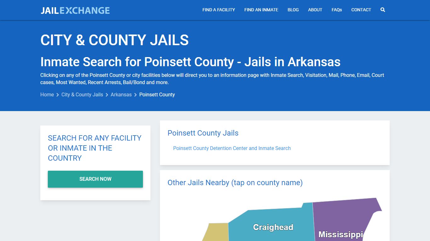 Inmate Search for Poinsett County | Jails in Arkansas - Jail Exchange