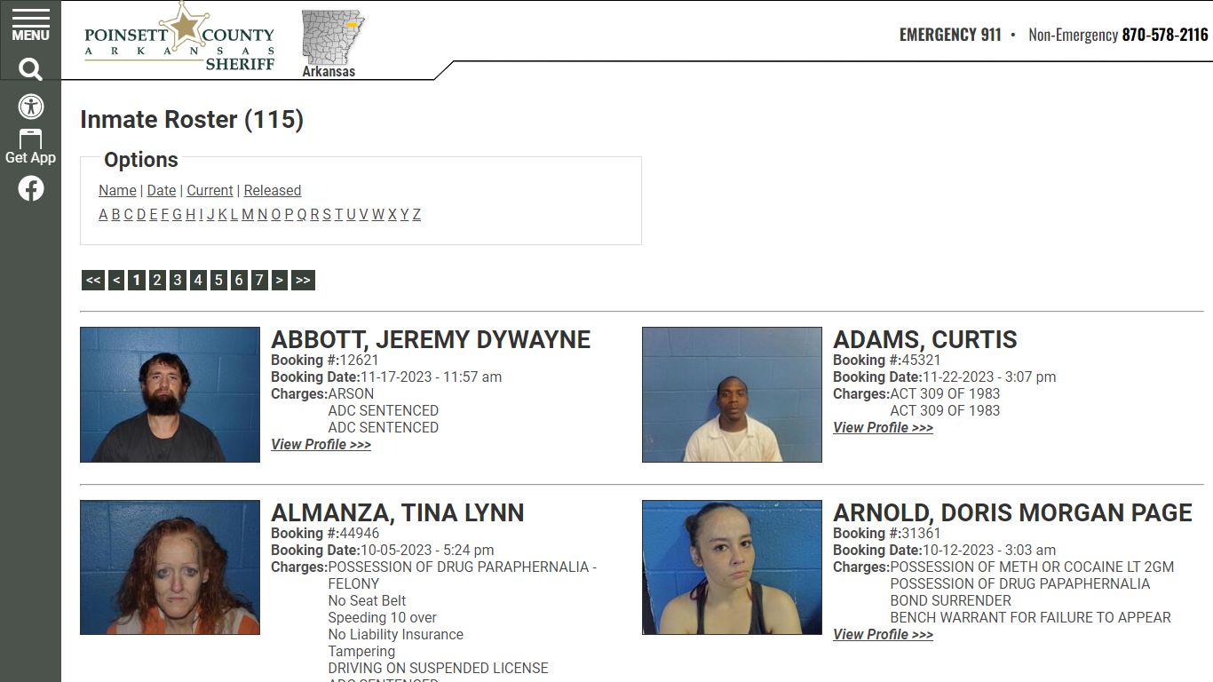 Inmate Roster - Current Inmates - Poinsett County Sheriff AR